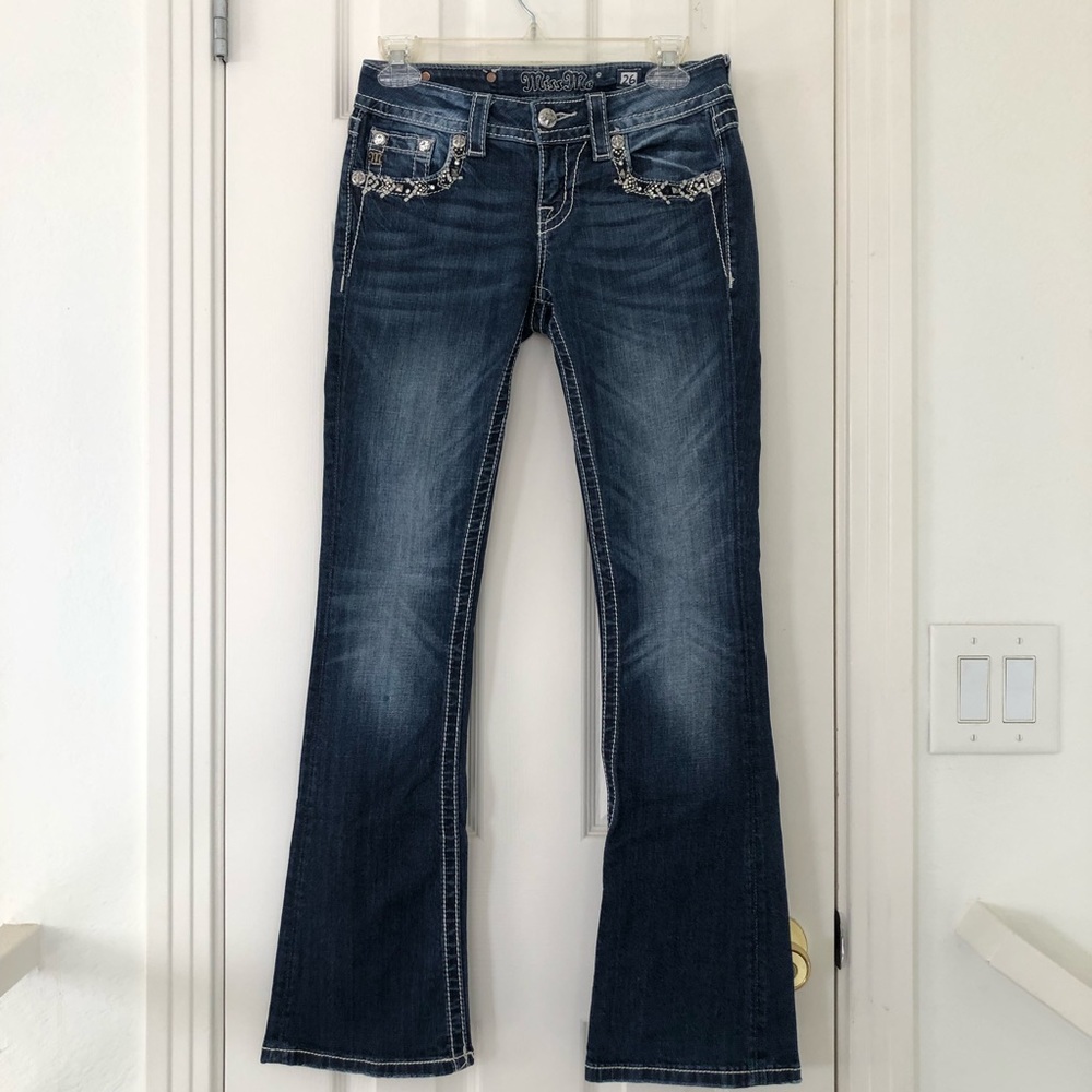 Miss Me Boot Cut Distressed Jeans Size 26